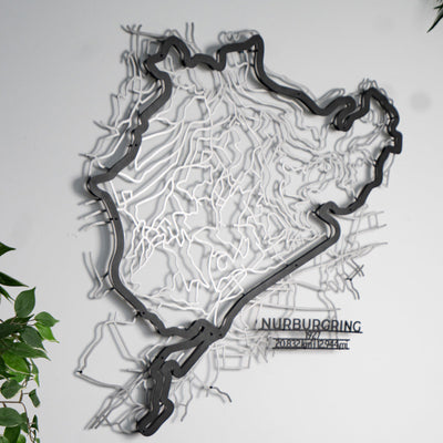 Art Mural Métallique : Circuit de Course Personnalisé