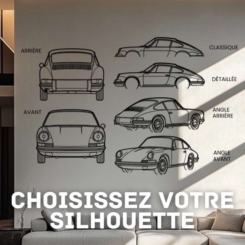 P Génération 1 Décoration murale métallique silhouette