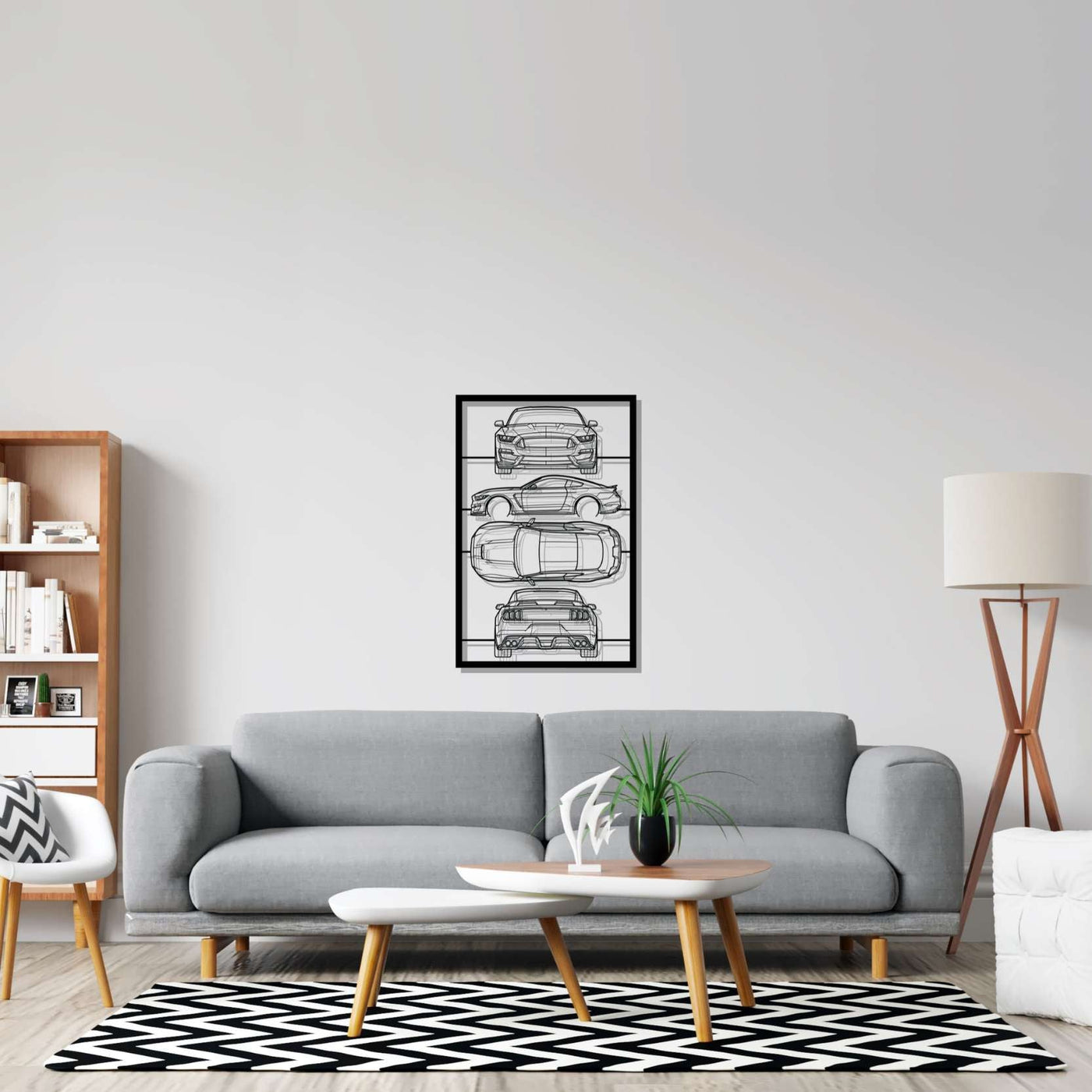 Art Mural Métallique : Cadre de Voiture Personnalisé