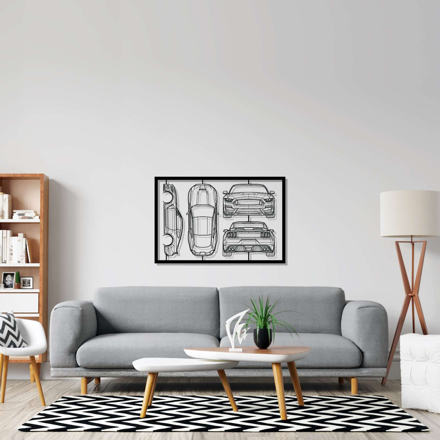 Art Mural Métallique : Cadre de Voiture Personnalisé