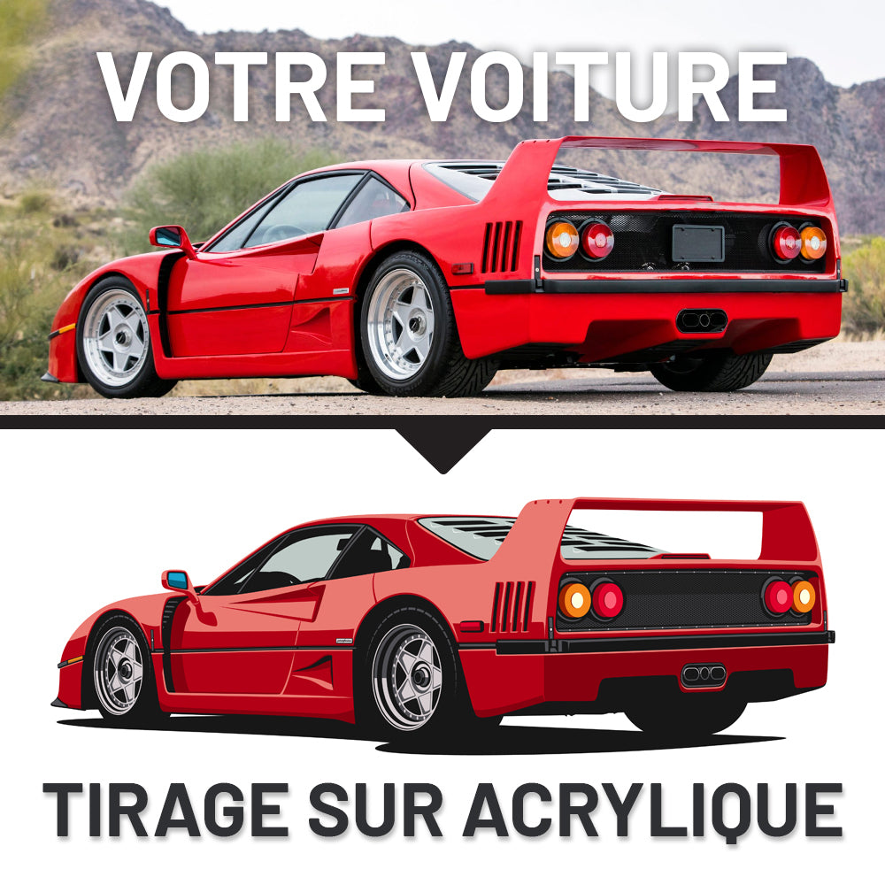 Art Mural Acrylique : Impression de Voiture Personnalisée