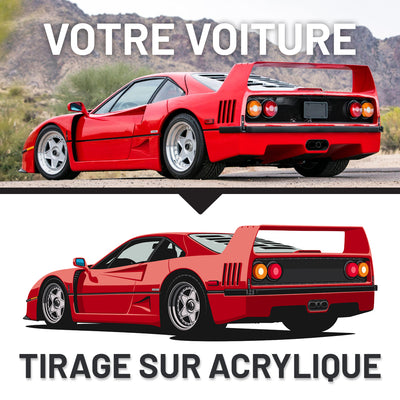 Art Mural Acrylique : Impression de Voiture Personnalisée