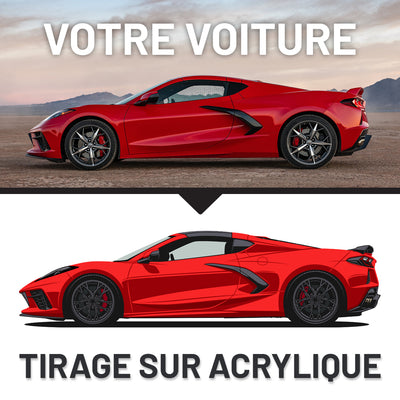 Art Mural Acrylique : Impression de Voiture Personnalisée