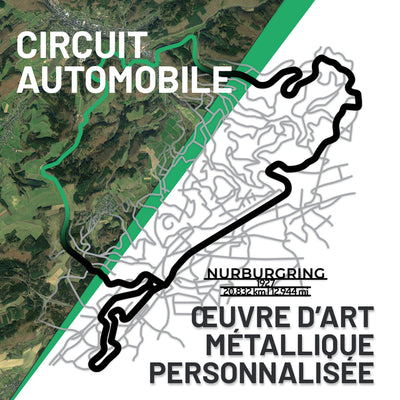 Art Mural Métallique : Circuit de Course Personnalisé
