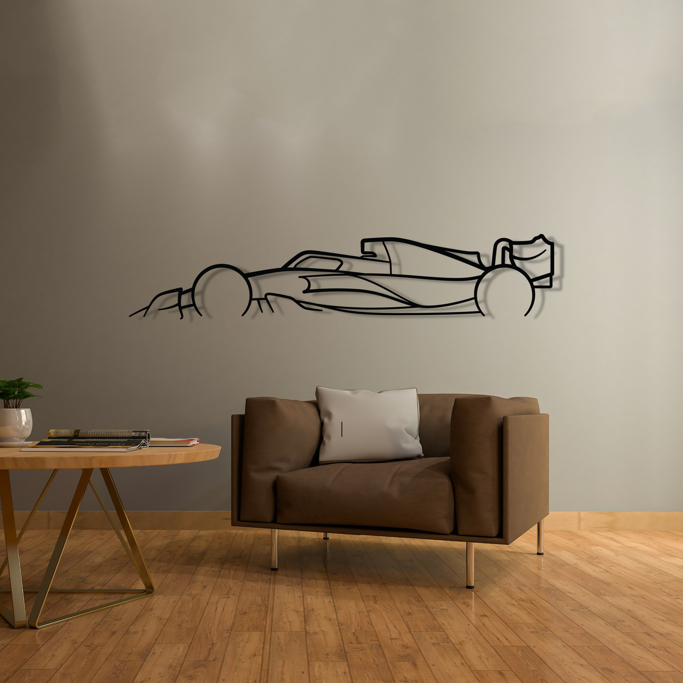Formula One 2022-2023 F1 Décoration murale métallique silhouette classique