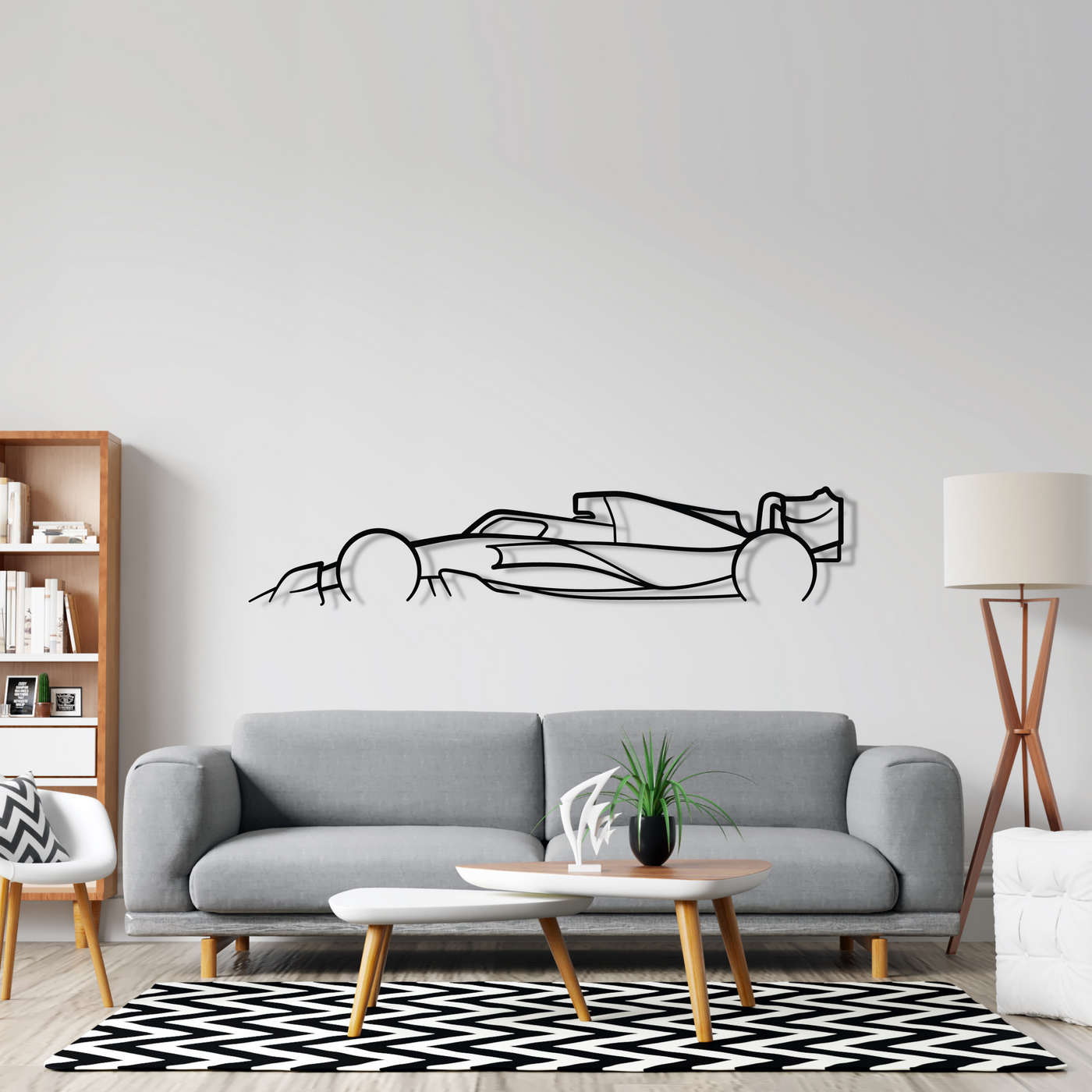 Formula One 2022-2023 F1 Décoration murale métallique silhouette classique